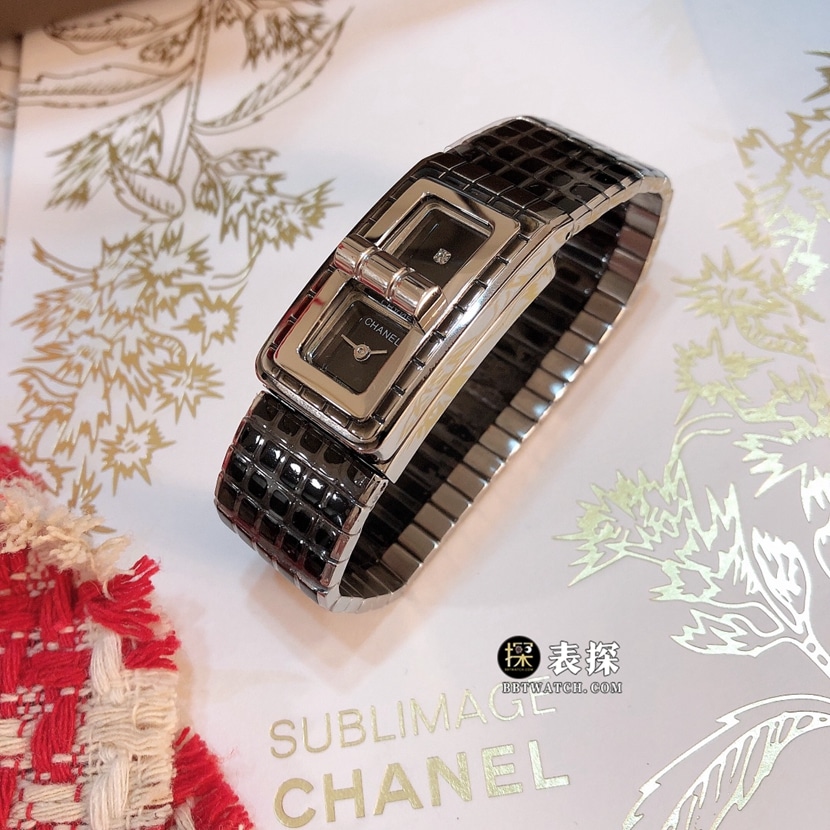 Chanel ladies top-tier watch black dialsteel bracelet model pictures and prices front live photo