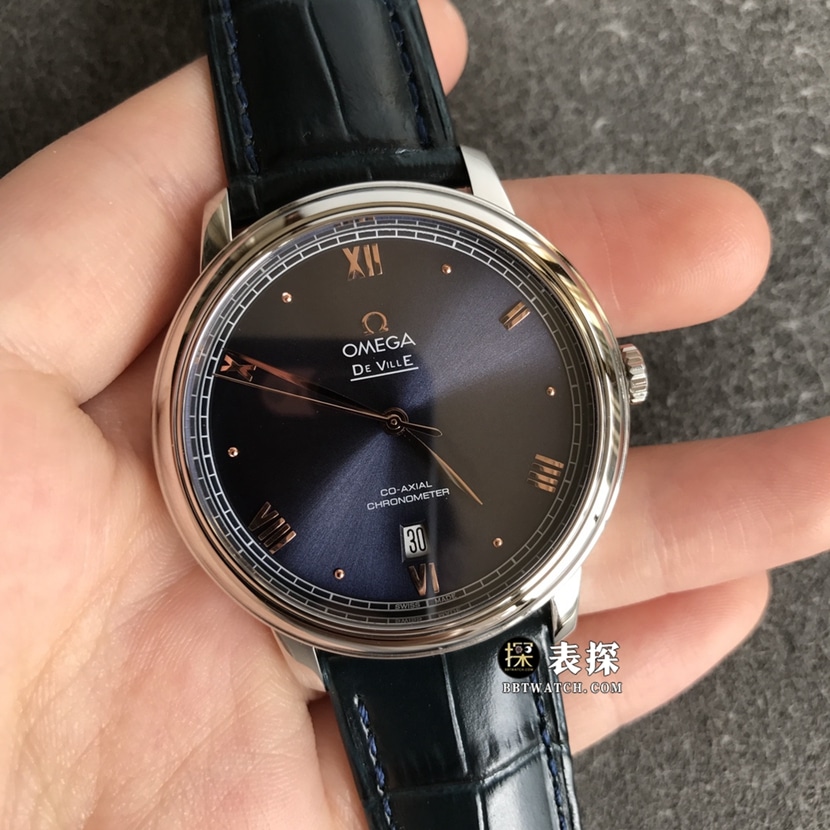 Omega Diefei top-tier watch men's dark blue dialleather strap model pictures and prices front live photo