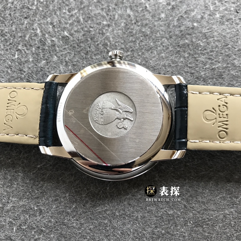 Omega Diefei top-tier watch men's dark blue dialleather strap model pictures and prices caseback live photo