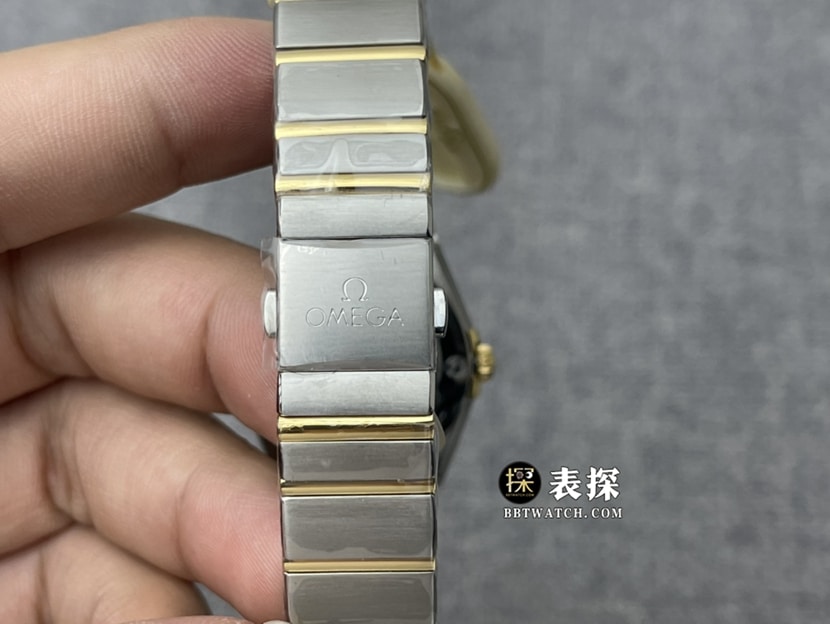 3S factory Omega Constellation top-tier watch women's white mother-of-pearl plate yellow gold diamond steel bracelet model pictures and prices braceletlive photos