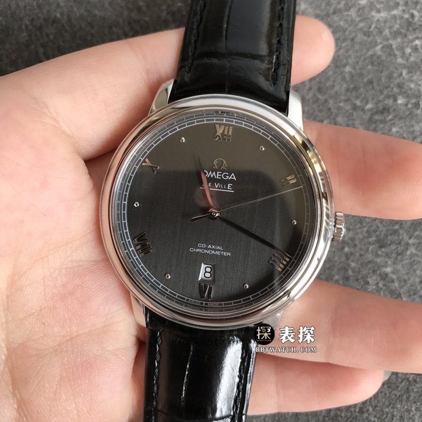 Omega Diefei top-tier 1:1high-quality watch men's black dialleather strap model pictures and prices front live photo