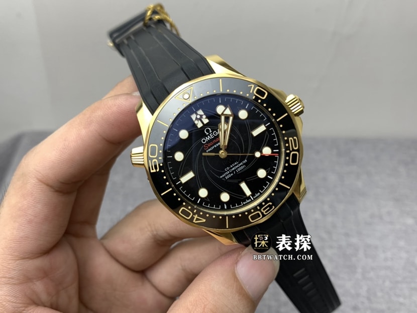OR factory OmegaSeamaster007top-tier 1:1super watch men's black dial rubber model picture and price front live photo