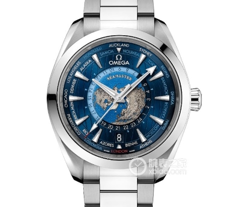 VS factory Seamaster Omega collectible watches blue plate world time steel band models 220.10.43.22.03.001