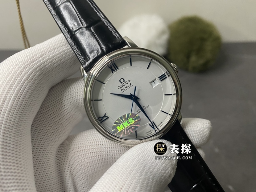 MKS FactoryOmega De Ville watch men's white dialleather strap model pictures and prices front live photo