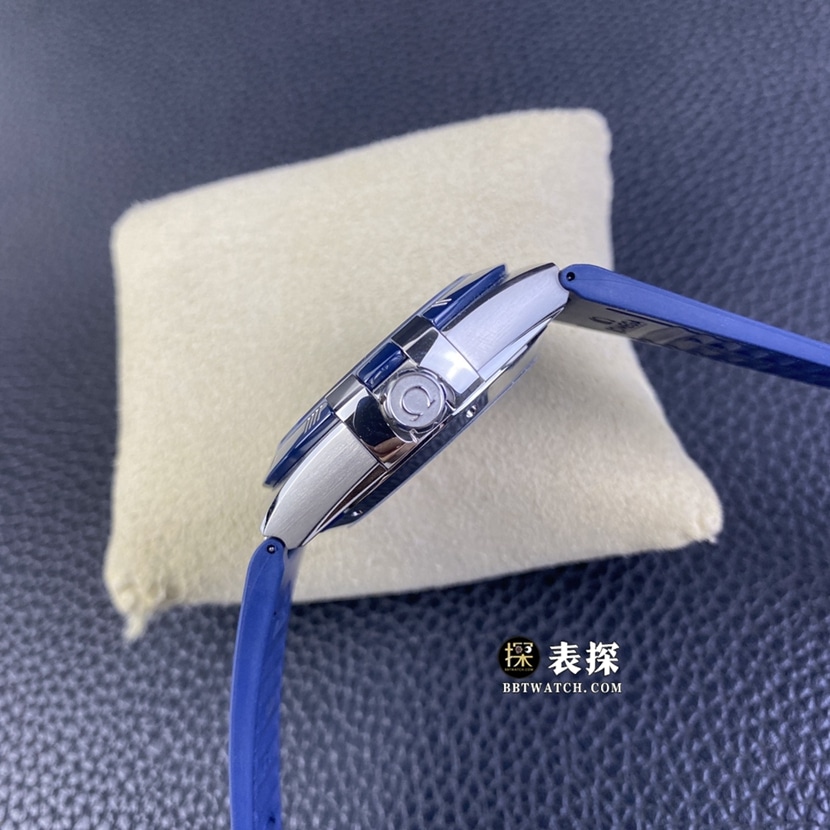 SBF factory Omega Constellation top-tier watch men's blue dialleather strap model pictures and prices side live photo
