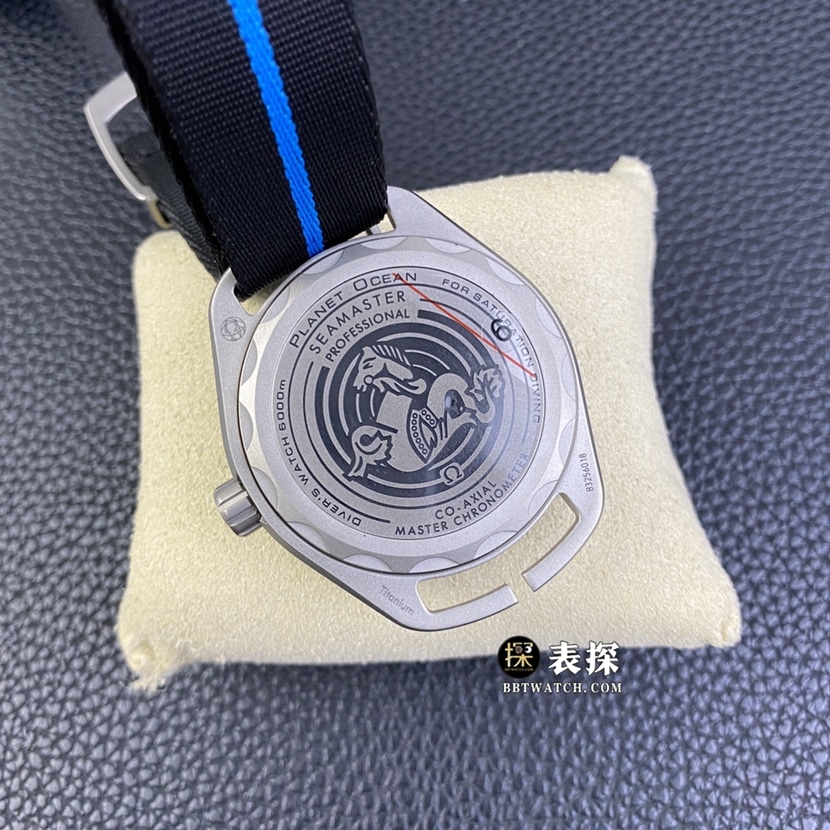 SBF factory OmegaSeamaster1:1super watch men's black dialleather strap model pictures and prices caseback live photo