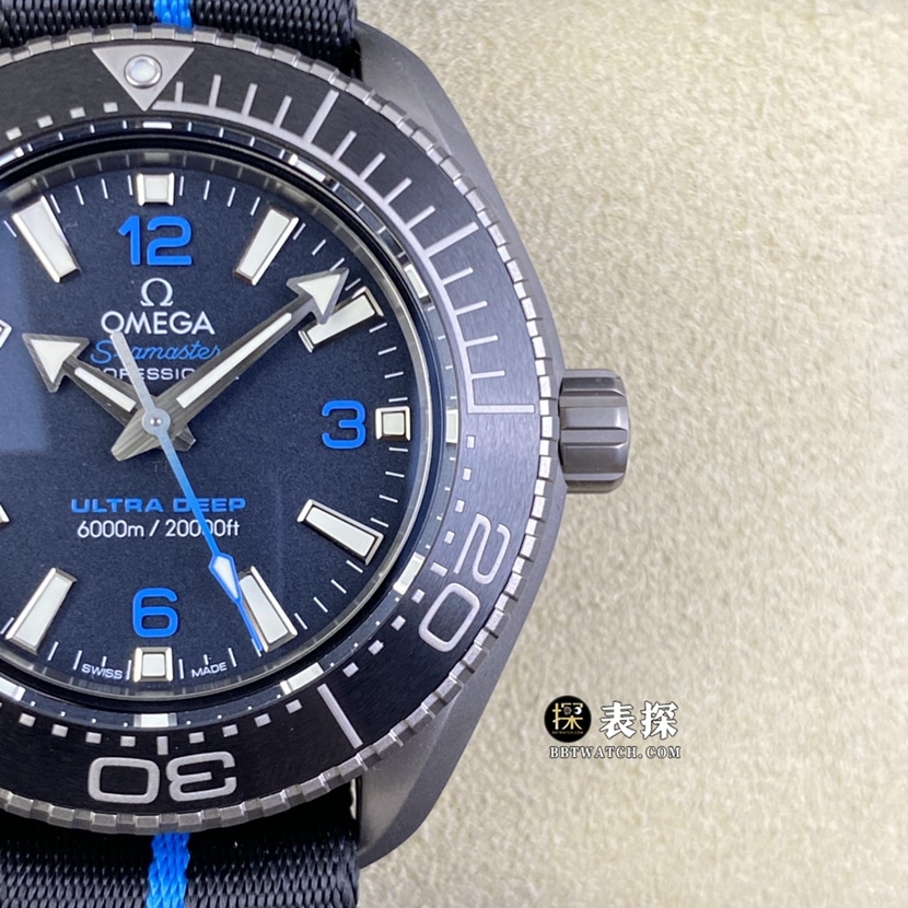 SBF factory OmegaSeamaster1:1super watch men's black dialleather strap model pictures and prices front live photo
