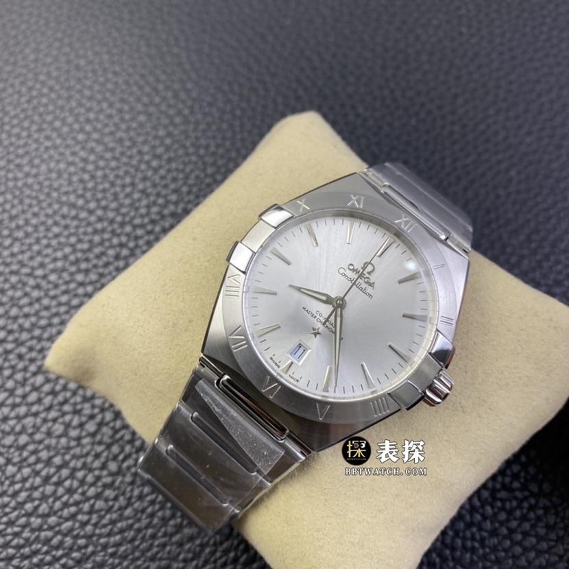 Omega Constellation watch men's silver dialsteel bracelet pictures and prices front live photo