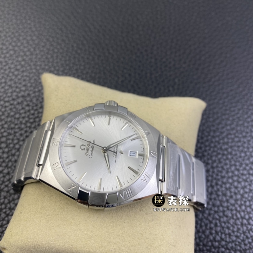 Omega Constellation watch men's silver dialsteel bracelet pictures and prices side live photo