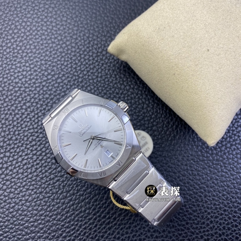 Omega Constellation watch men's silver dialsteel bracelet pictures and prices front live photo