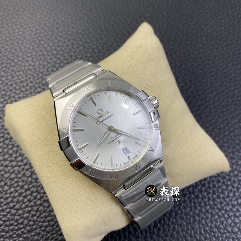 Omega Constellation watch men's silver dialsteel bracelet pictures and prices front live photo