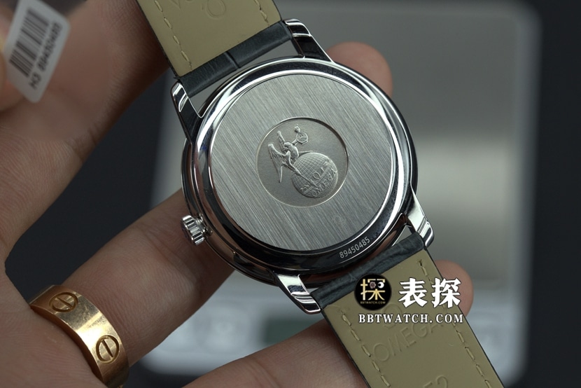 MKS FactoryOmega Diefei top-tier watch white dial gold needle leather strap model picture and price caseback live photo