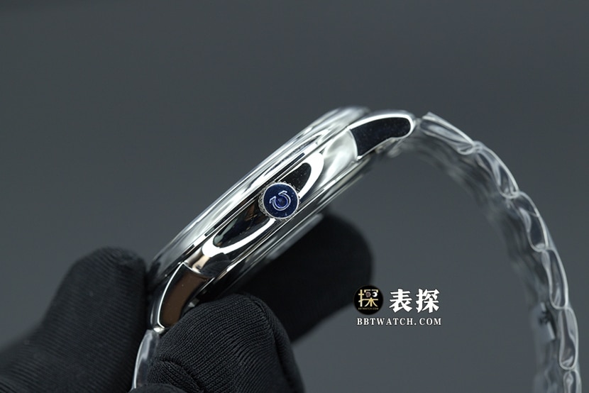 MKS FactoryOmega Diefei top-tier watch men's gray plate steel bracelet model pictures and prices side live photo