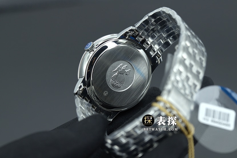MKS FactoryOmega Diefei top-tier watch men's gray plate steel bracelet model pictures and prices caseback live photo