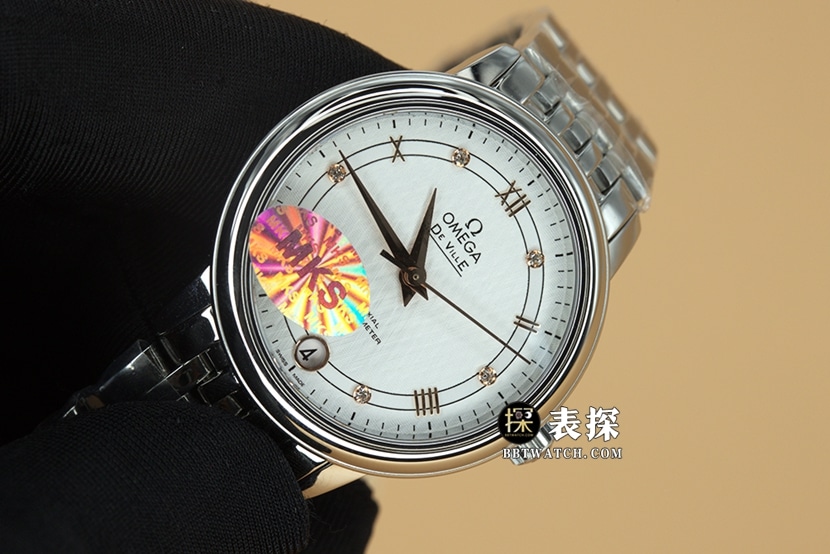 MKS FactoryOmega Die Fei watch women's white dial gold needle steel bracelet model pictures and prices front live photo