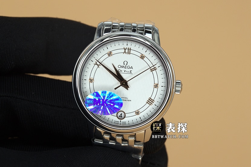 MKS FactoryOmega Die Fei watch women's white dial gold needle steel bracelet model pictures and prices front live photo
