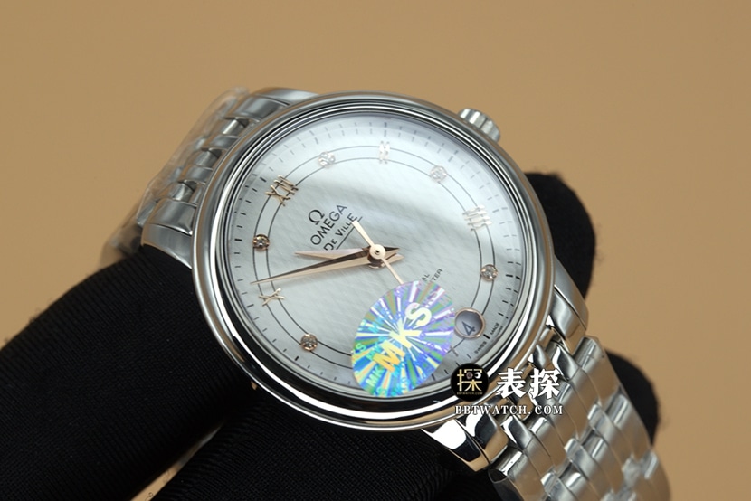 MKS FactoryOmega Die Fei watch women's white dial gold needle steel bracelet model pictures and prices front live photo