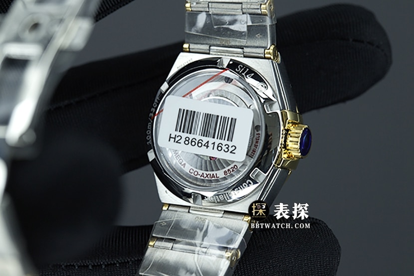 3S factory Omega constellation top-tier watch ladies white dial gold needle steel bracelet model pictures and prices caseback live photo