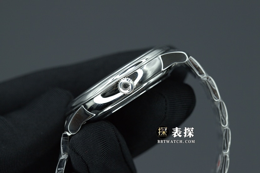 MKS FactoryOmega Diefei watch men's white dial gold needle steel bracelet model pictures and prices side live photo