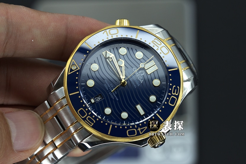 VS FactoryOmegaSeamaster300Msuper watch men's rose gold blue face steel bracelet picture and price front live photo