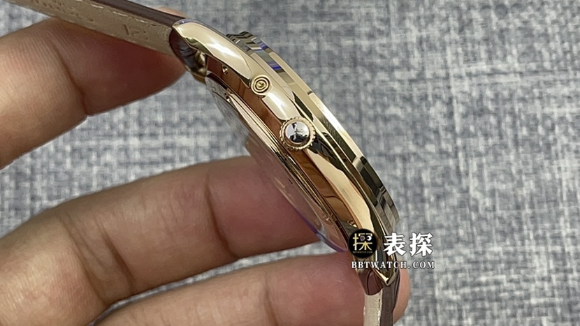 AZ factory Jaeger-LeCoultre master watch men's eggshell yellow disk leather strap model pictures and prices side live photo