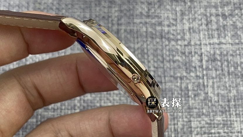 AZ factory Jaeger-LeCoultre master watch men's eggshell yellow disk leather strap model pictures and prices side live photo