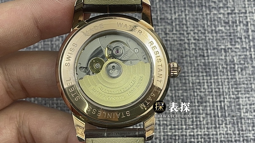 Jaeger-LeCoultre1:1top-tier watch men's eggshell yellow plate leather strap model pictures and prices caseback live photo