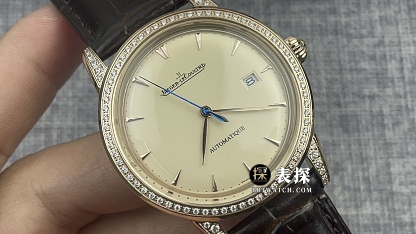 Jaeger-LeCoultre1:1top-tier watch men's eggshell yellow plate leather strap model pictures and prices front live photo