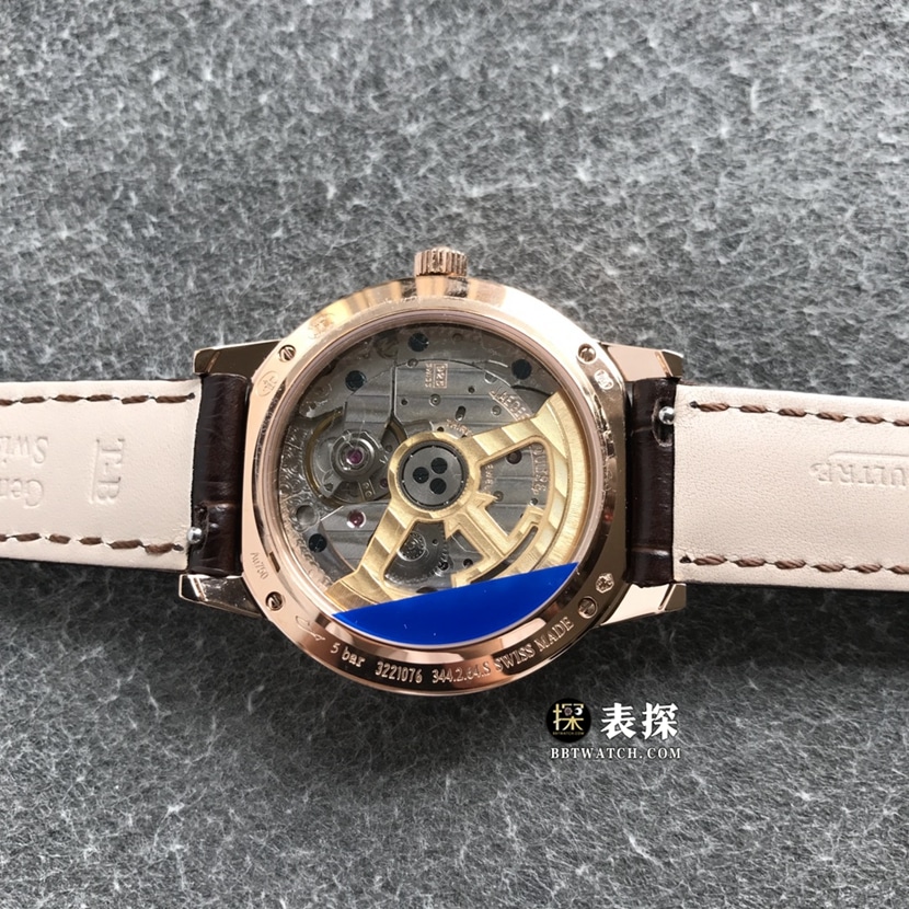 ZF FactoryJaeger-LeCoultre date top-tier watch women's silver dialmoon phaseleather strap model pictures and prices caseback live photo
