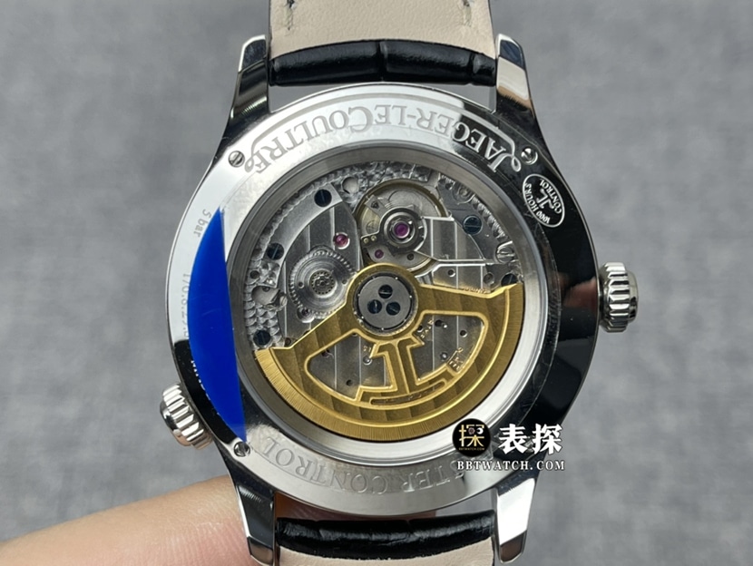 ZF factory Jaeger-LeCoultre Master 1428421 super A watches men's silver plate dual time zone strap models pictures and price back real photo