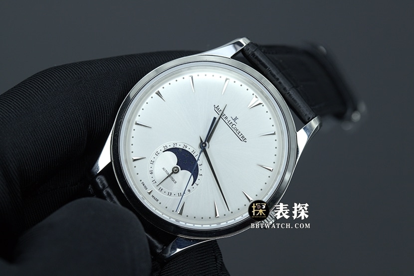 GF Factory Jaeger-LeCoultre Moonphase Master top Q1368420 imitation watches men's white disk strap models pictures and price front real picture