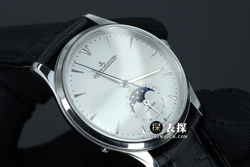 GF Factory Jaeger-LeCoultre Moonphase Master top Q1368420 imitation watches men's white disk strap models pictures and price front real picture