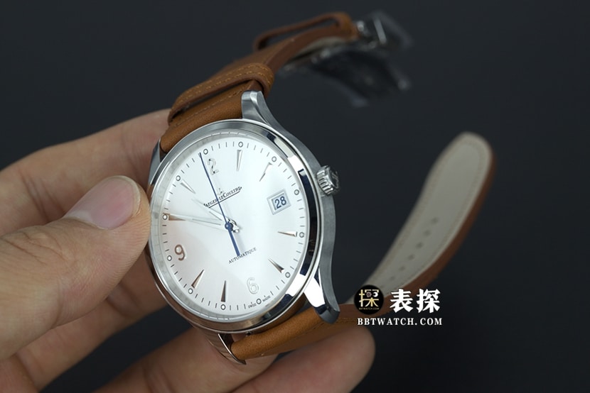 ZF FactoryJaeger-LeCoultre master top-tier 1:1super watch men's date display white dial silver needle leather strap model pictures and prices overall live photos