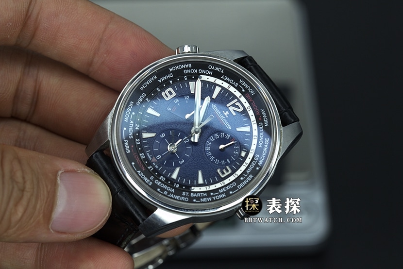 ZF FactoryJaeger-LeCoultre Beichen 904847Jtop-tier 1:1high-quality watch men's geographer world time leather strap model pictures and prices front live photo