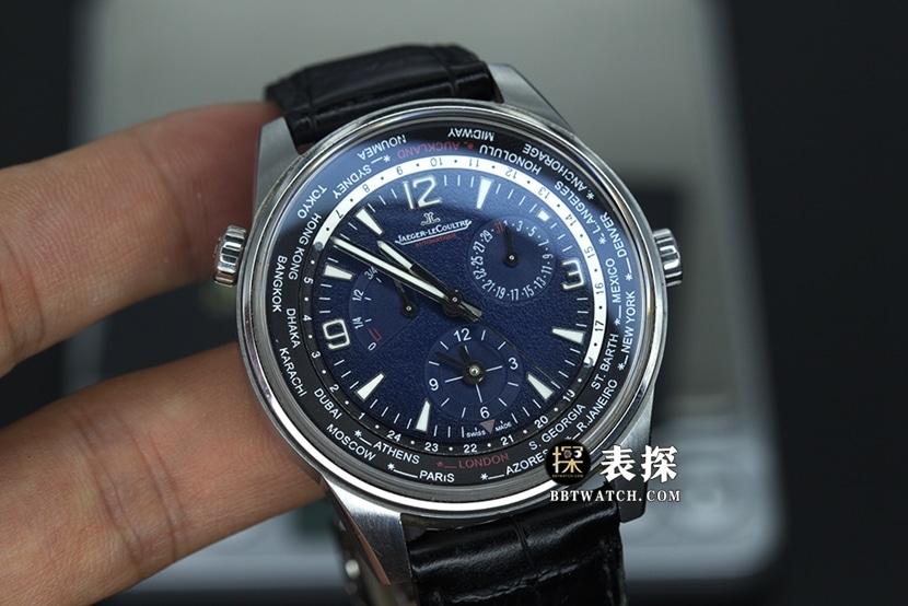 ZF FactoryJaeger-LeCoultre Beichen 904847Jtop-tier 1:1high-quality watch men's geographer world time leather strap model pictures and prices front live photo