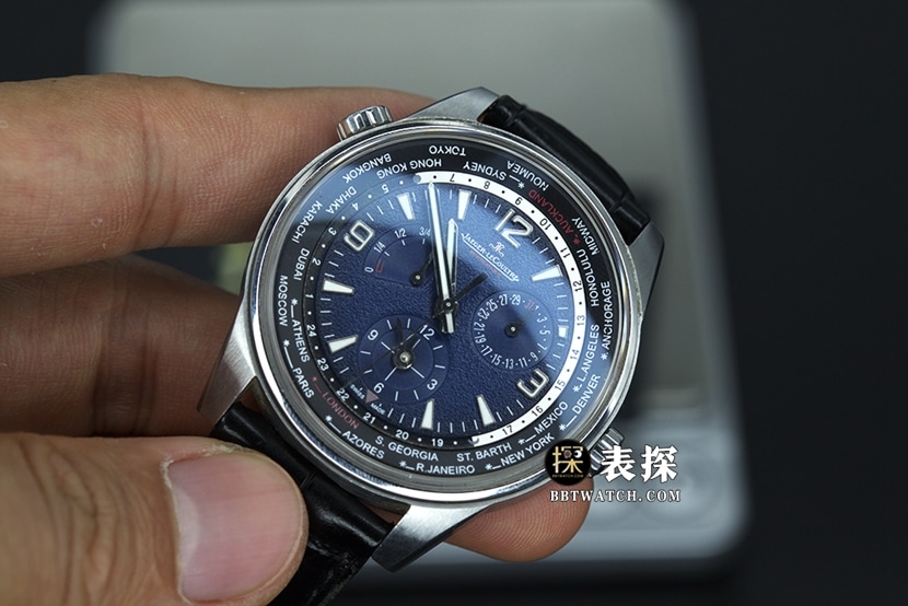 ZF FactoryJaeger-LeCoultre Beichen 904847Jtop-tier 1:1high-quality watch men's geographer world time leather strap model pictures and prices front live photo