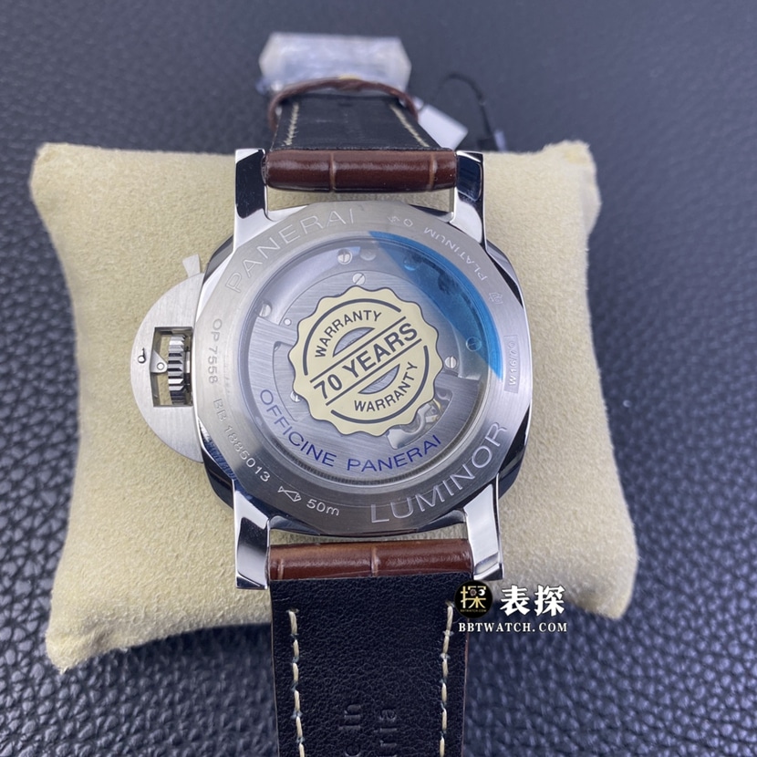 SBF factory Panerai Lumino PAM011161:1super watch men's olive green dialleather strap picture and price caseback live photo