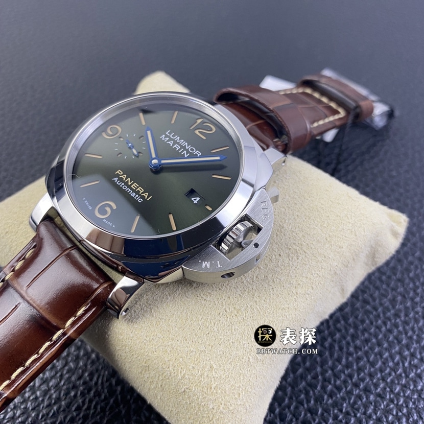 SBF factory Panerai Lumino PAM011161:1super watch men's olive green dialleather strap picture and price front live photo