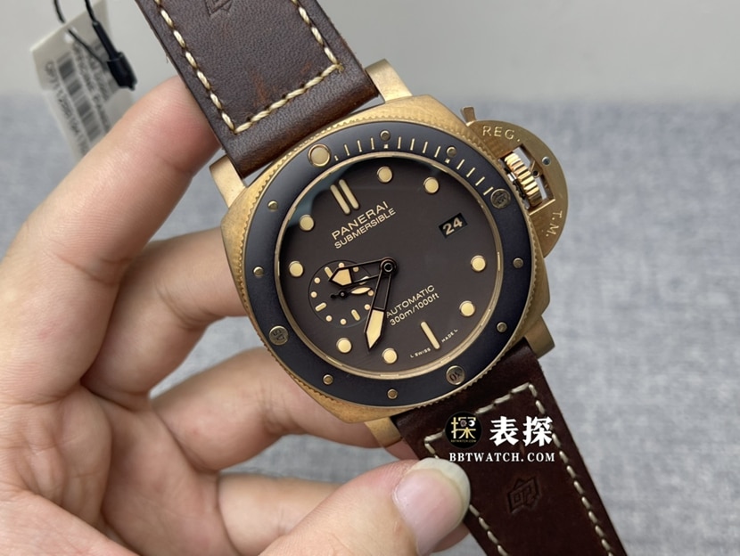 VS FactoryPanerai sneak PAM00968super watch men's brown plate leather strap model picture and price front live photo