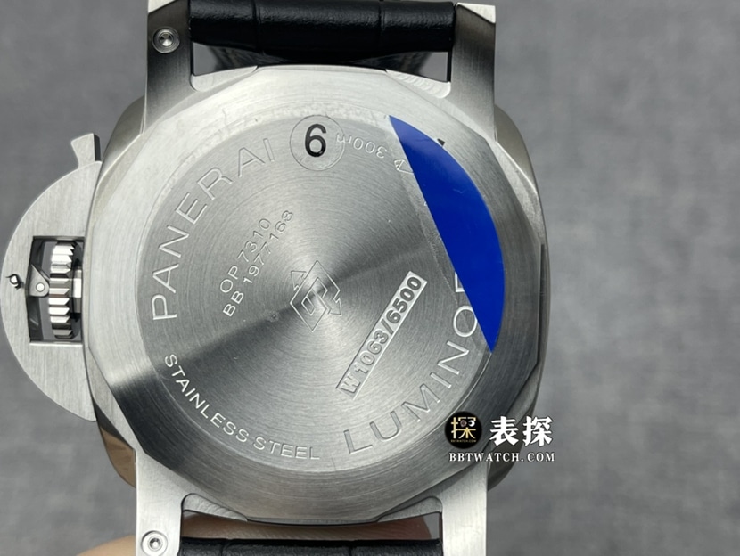 VS FactoryPanerai Lumino PAM01312top-tier 1:1high-quality watch men's black dialleather strap picture and price caseback live photo