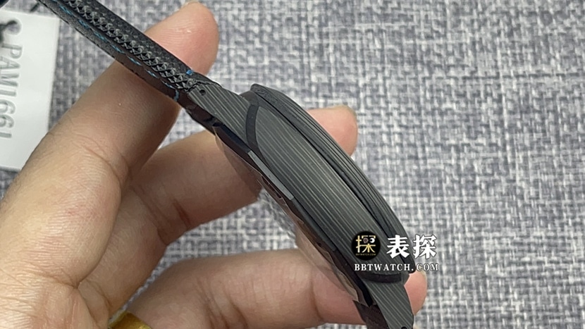 VS factory Panerai PAM01661 top collectible watches men's black disk strap models pictures and price side real picture