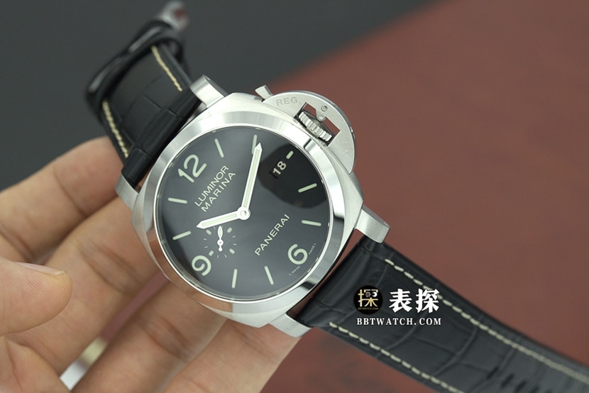 VS FactoryPanerai men's top-tier 1:1super watch black dialleather strap model PAM 00359side live photo
