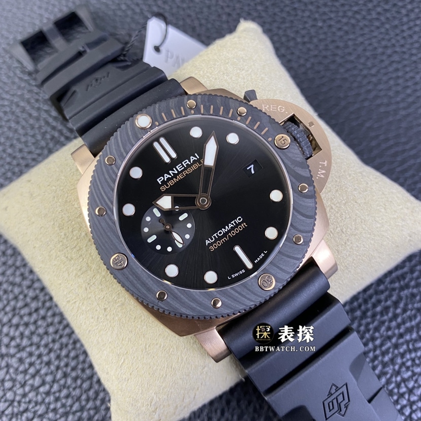 SBF factory Panerai sneak PAM01070 top-tier watch men's black dial rubber model pictures and prices front live photo