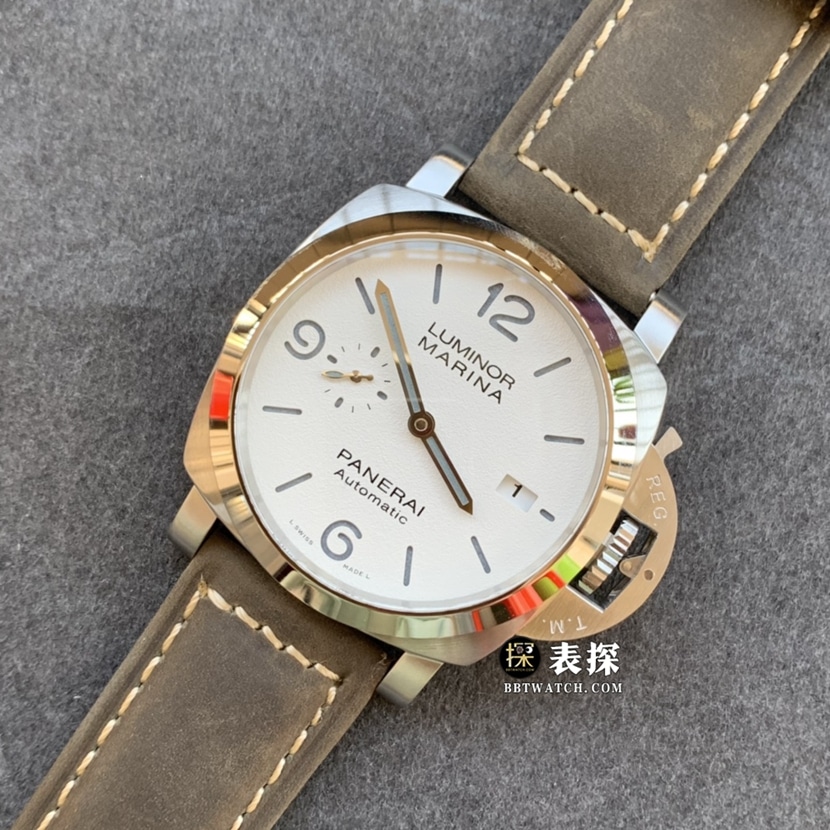 TTF factory Panerai Lumino PAM01314super watch men's white dialleather strap model pictures and prices front live photo