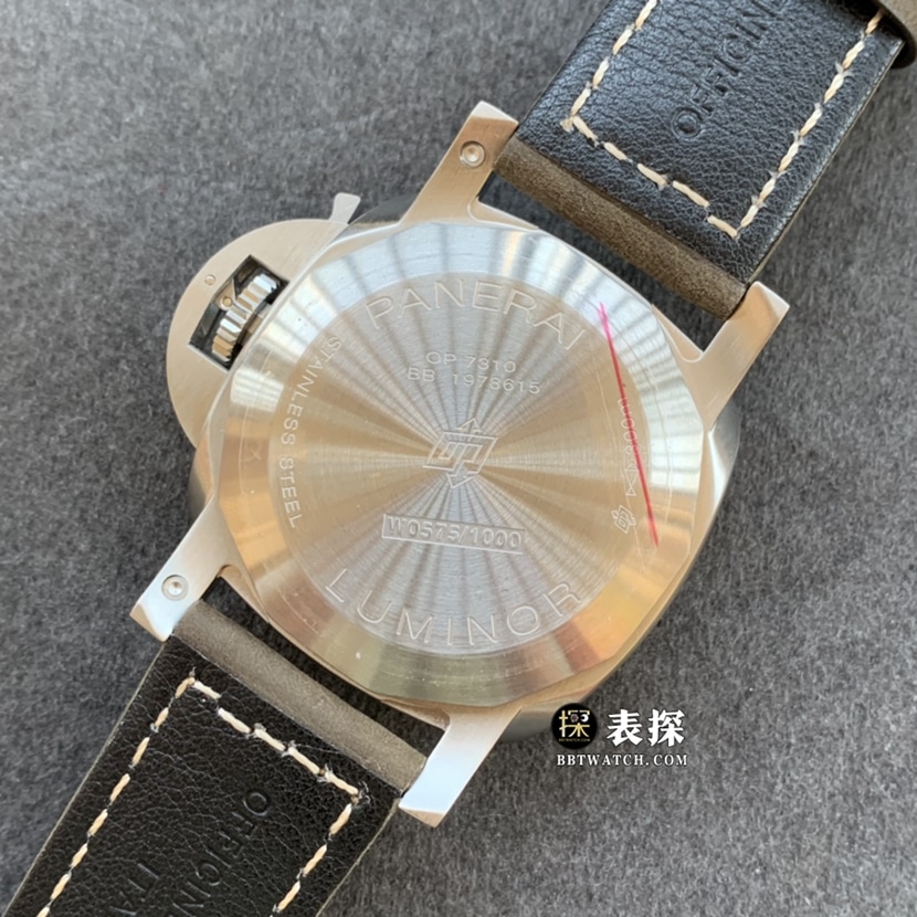 TTF factory Panerai Lumino PAM01314super watch men's white dialleather strap model pictures and prices caseback live photo