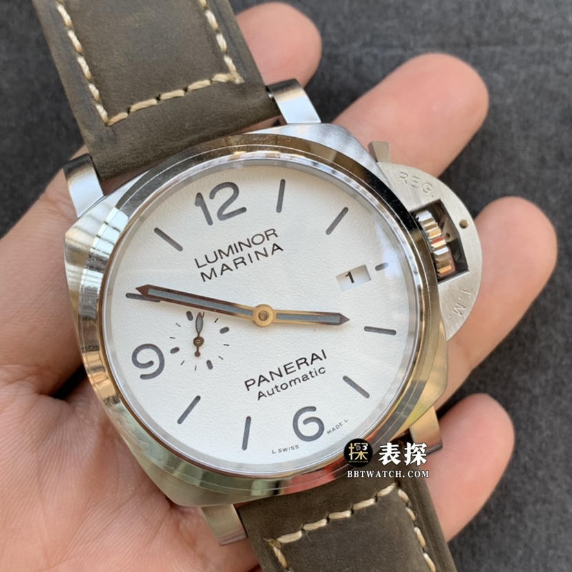TTF factory Panerai Lumino PAM01314super watch men's white dialleather strap model pictures and prices front live photo