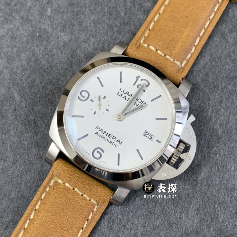 TTF factory Panerai Lumino watch men's white dialleather strap model pictures and prices front live photo