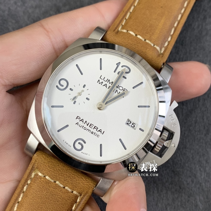 TTF factory Panerai Lumino watch men's white dialleather strap model pictures and prices front live photo