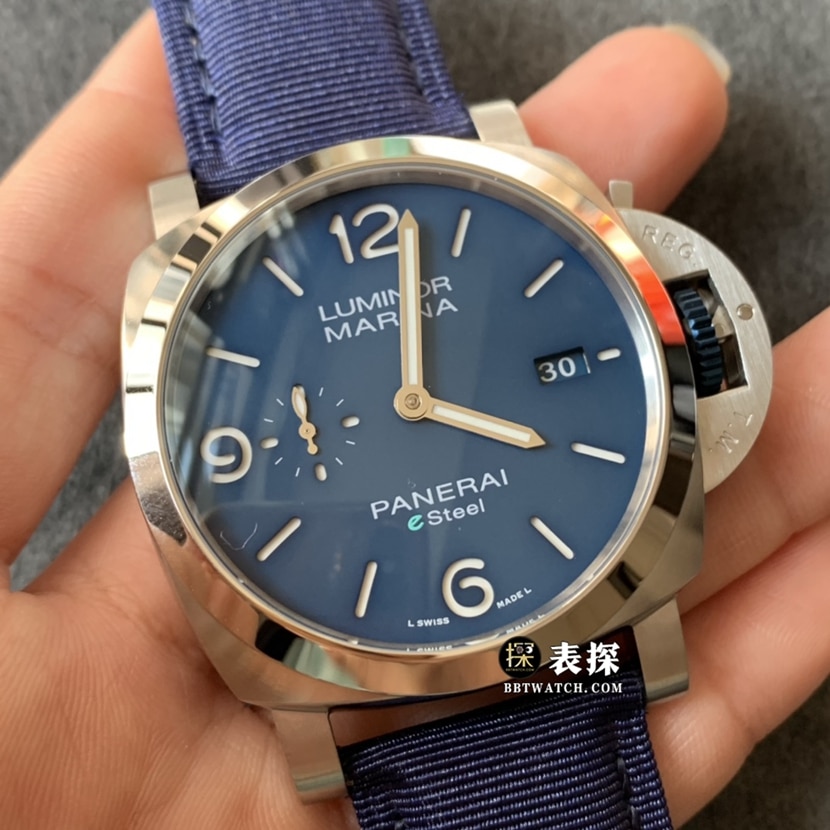 TTF factory Panerai Lumino PAM011571: 1top-tier watch men's dark blue dialleather strap picture and price front live photo