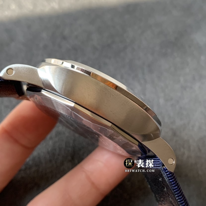 TTF factory Panerai Lumino PAM011571:1top-tier watch men's dark blue dialleather strap picture and price side live photo